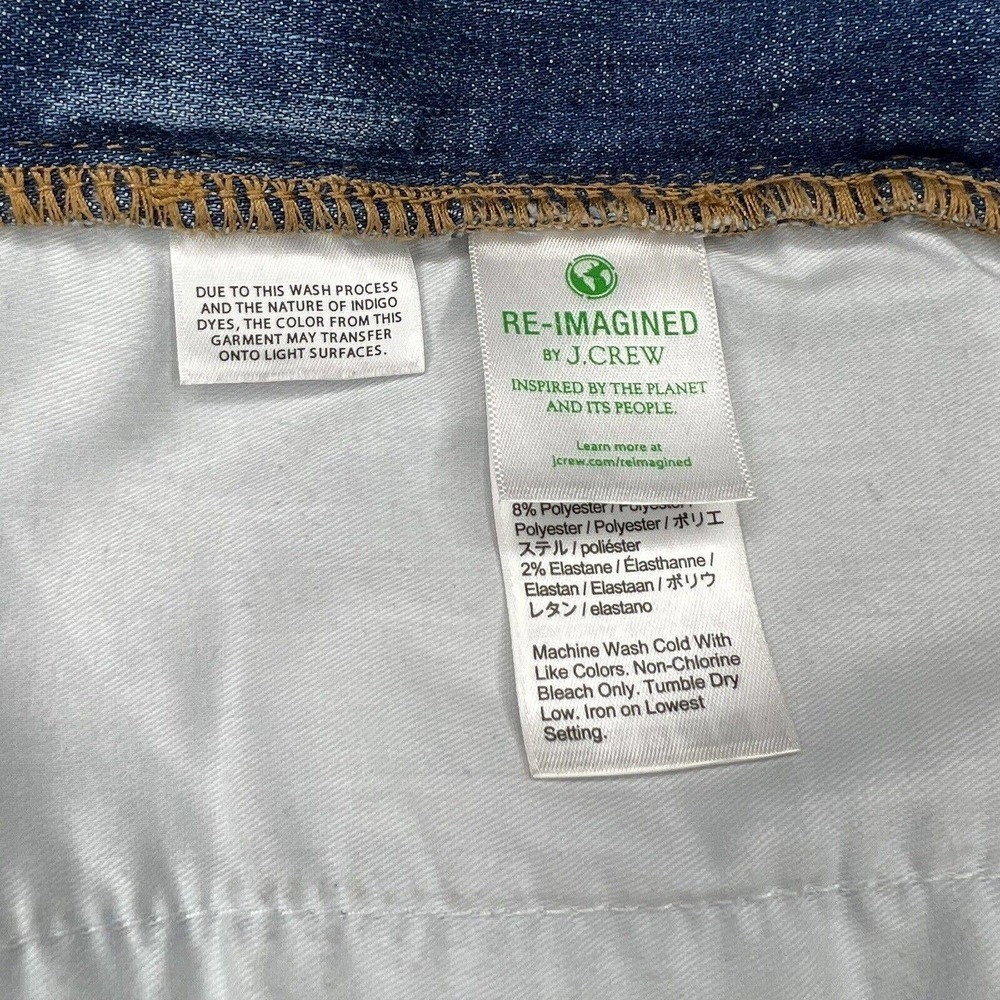 J. Crew 9" Vintage Slim-Straight Jeans in Blue Vista Wash Denim BH765 Sz 34 - Picture 14 of 16